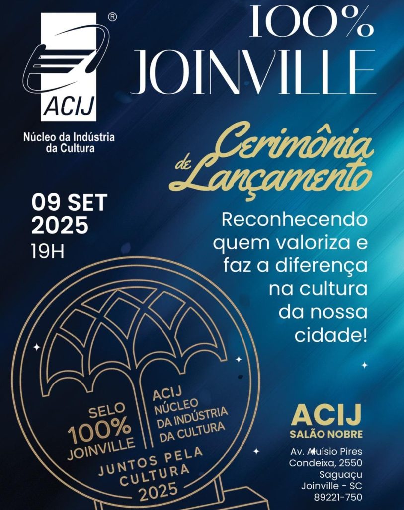 nucleo-industria-cultura-acij-lanca-dia-9-setembro-premio-selo-100-por-cento-joinville-2025-2026